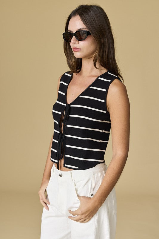 Clara Striped Tie Top | 2 colours