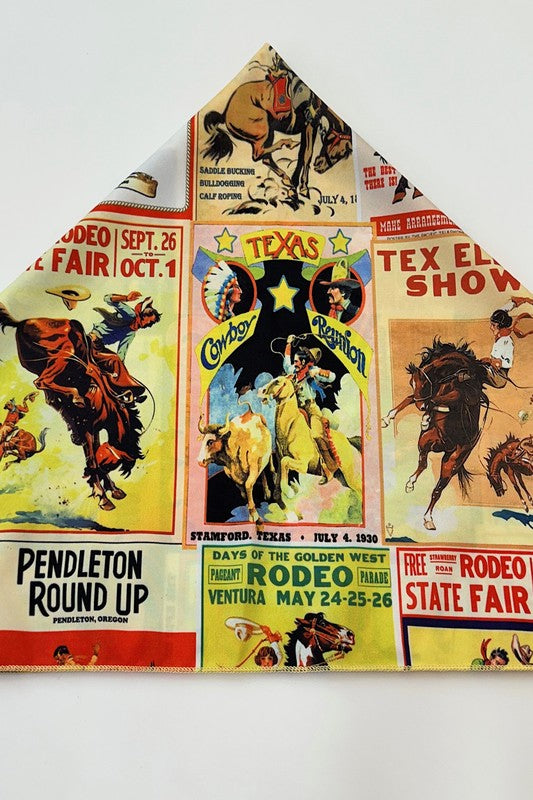 Oversized Vintage Western Scarf