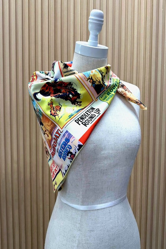 Oversized Vintage Western Scarf