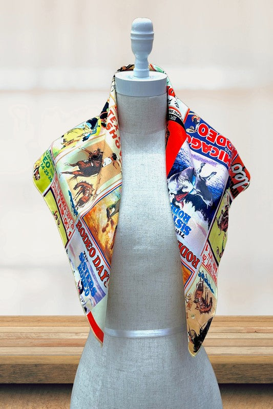 Oversized Vintage Western Scarf