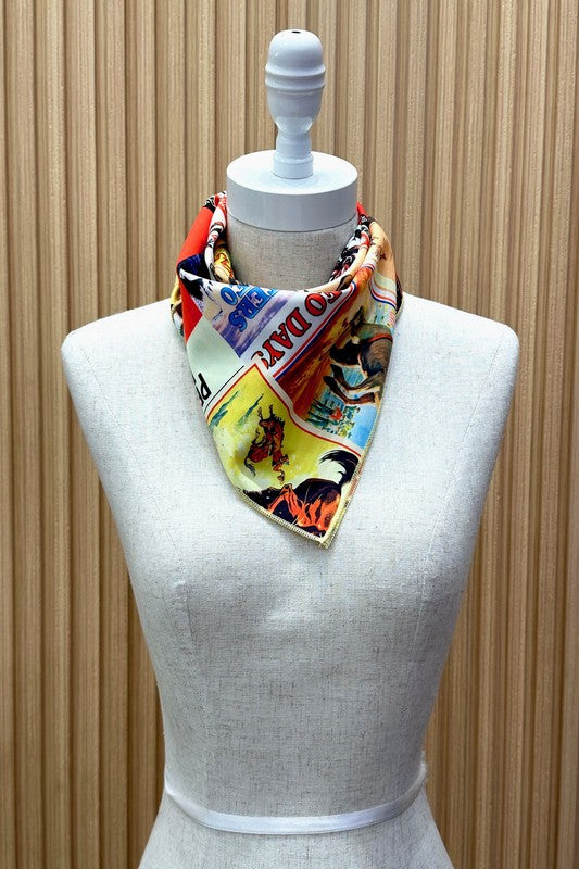 Oversized Vintage Western Scarf