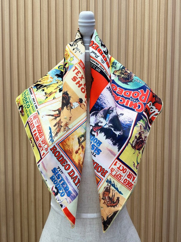 Oversized Vintage Western Scarf
