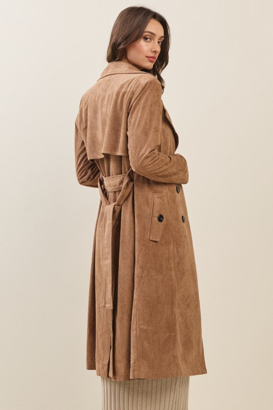 Timeless Suede Trench Coat