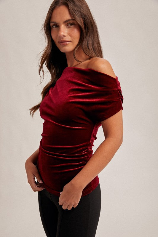 Ruched Velvet Top | 3 colours