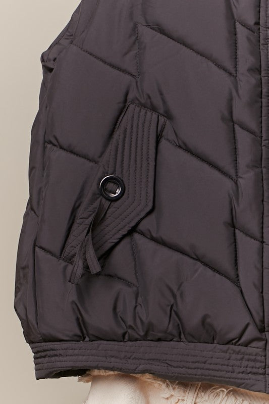 Mockneck Puffer Vest