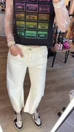 Ivory Frame Barrel Jeans