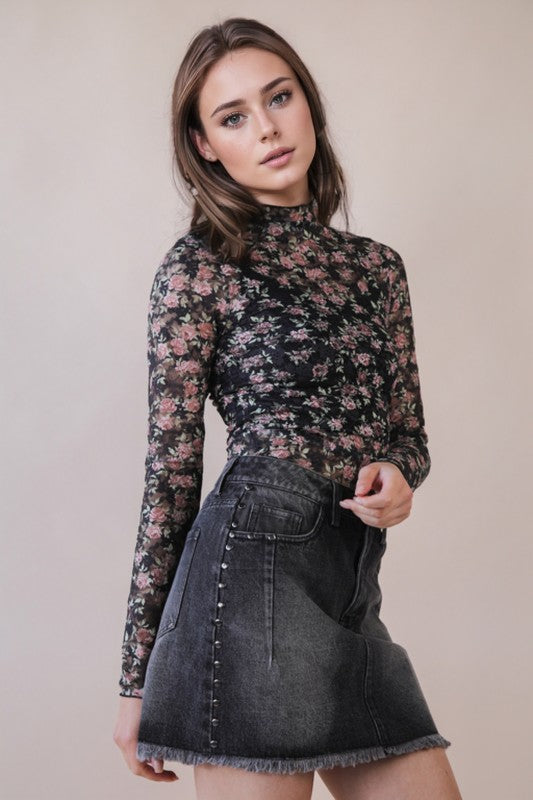 Mesh Floral Top | 2 colours