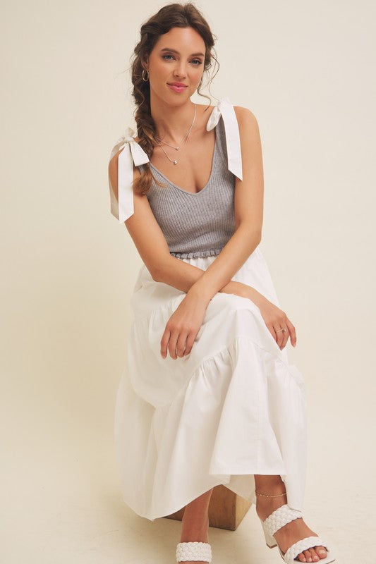 Grey Skies Midi Dress