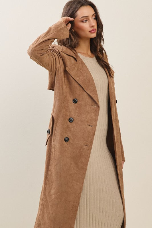 Timeless Suede Trench Coat