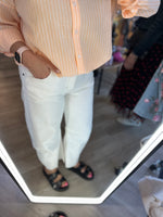 Ivory Frame Barrel Jeans