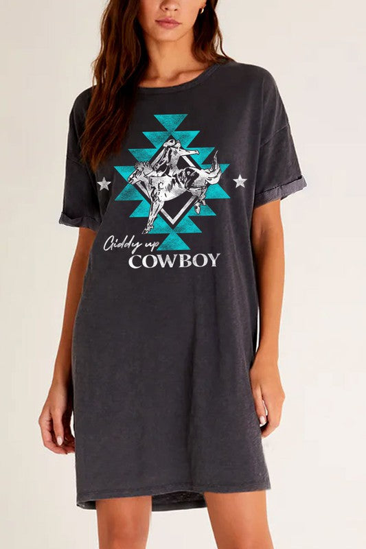 Giddy Up Tshirt Dress | 2 colours