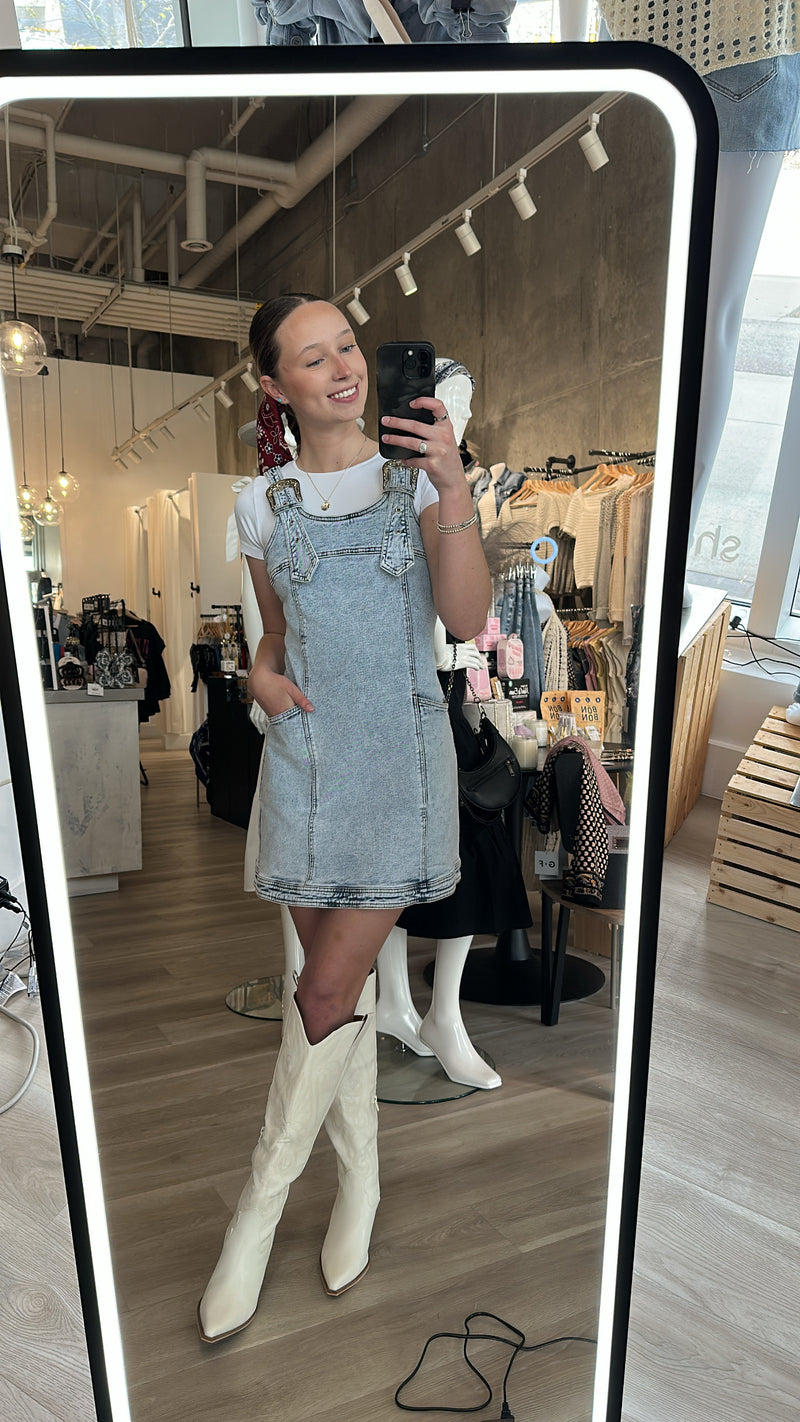 Buckle Up Mini Dress