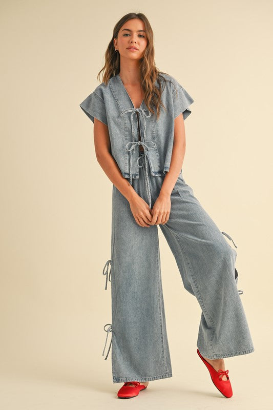 Sweet Pea Tie Jeans