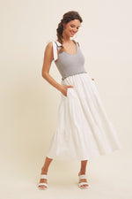 Grey Skies Midi Dress