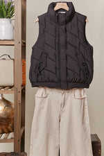 Mockneck Puffer Vest