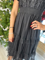 Rini Ruffled Mesh Midi