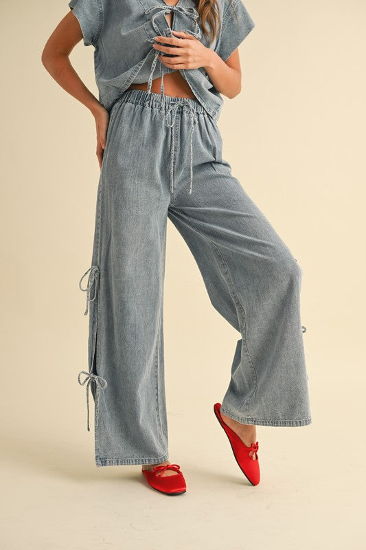 Sweet Pea Tie Jeans