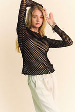 Dot Lace Mesh Top