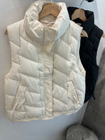 Mockneck Puffer Vest