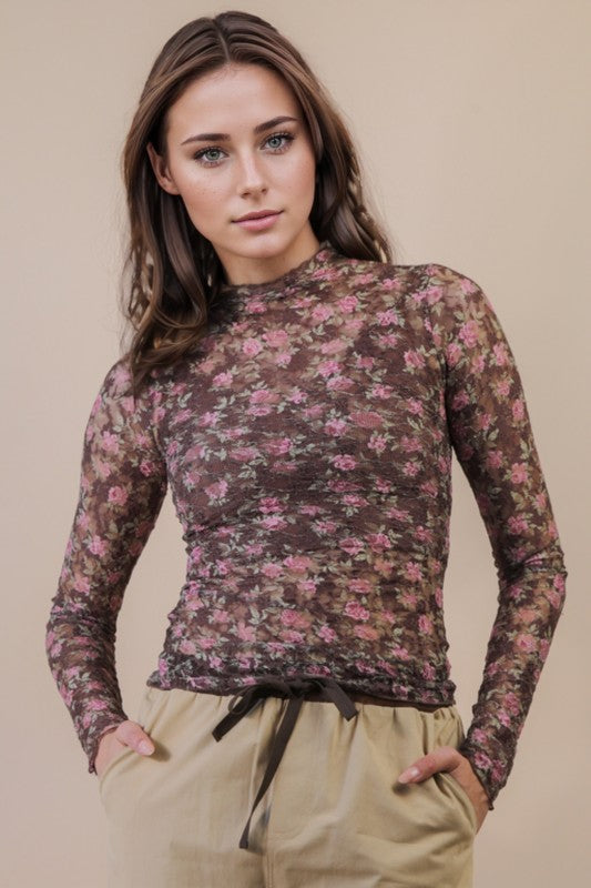 Mesh Floral Top | 2 colours