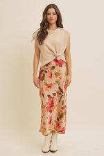 Fall Florals Satin Skirt