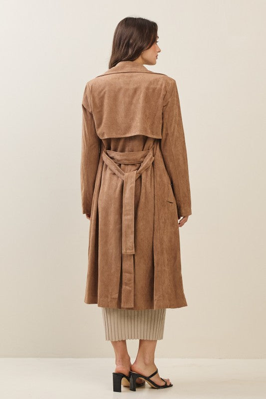 Timeless Suede Trench Coat