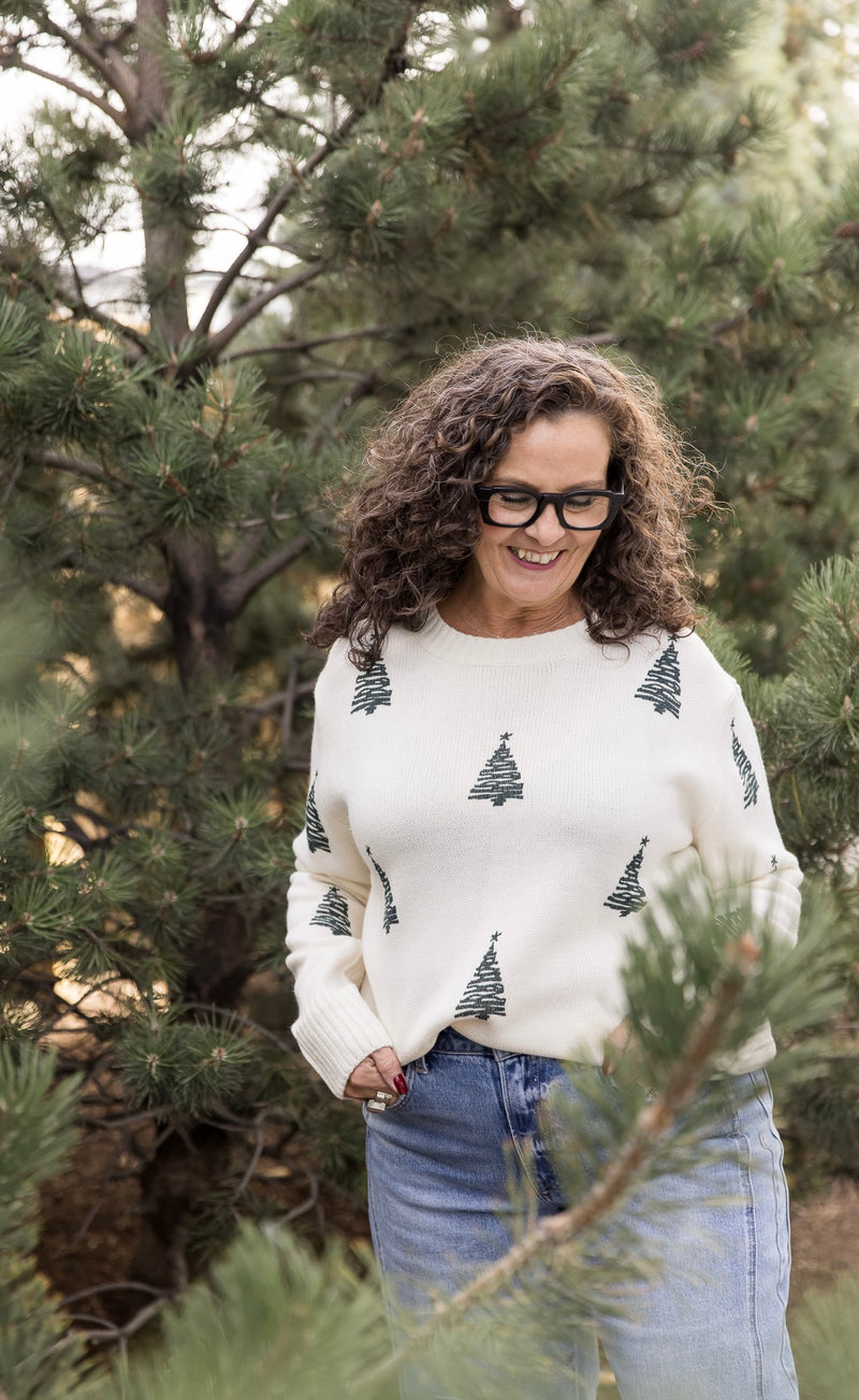 Ivory Tree Sweater