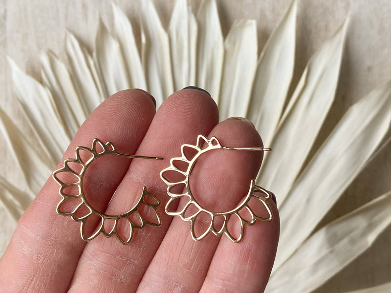 Flower Girl Hoops