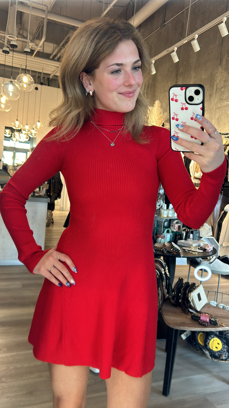 Sway Sweater Dress | Red