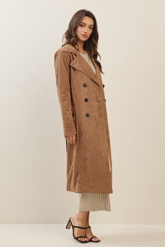 Timeless Suede Trench Coat