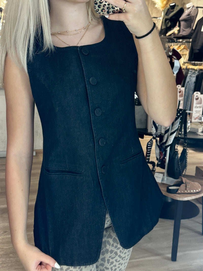 Indigo Denim Vest