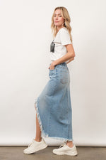 Jagged Edge Denim Skirt | 2 colours