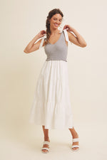 Grey Skies Midi Dress