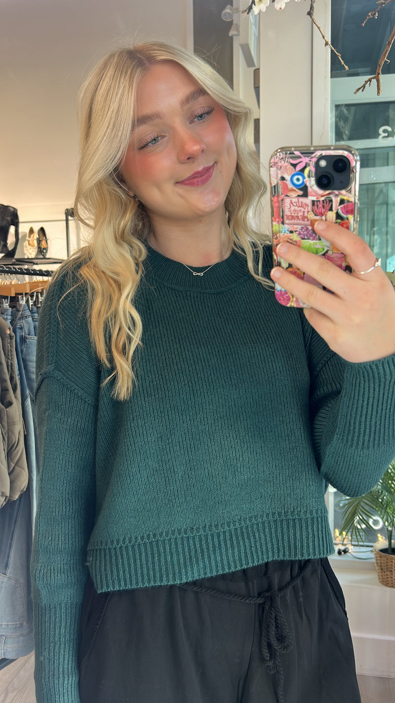 Deep Spruce Knit Sweater