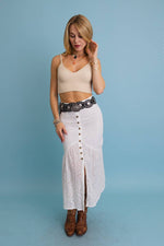 Boho Eyelet Oval Disc Belt | Brown