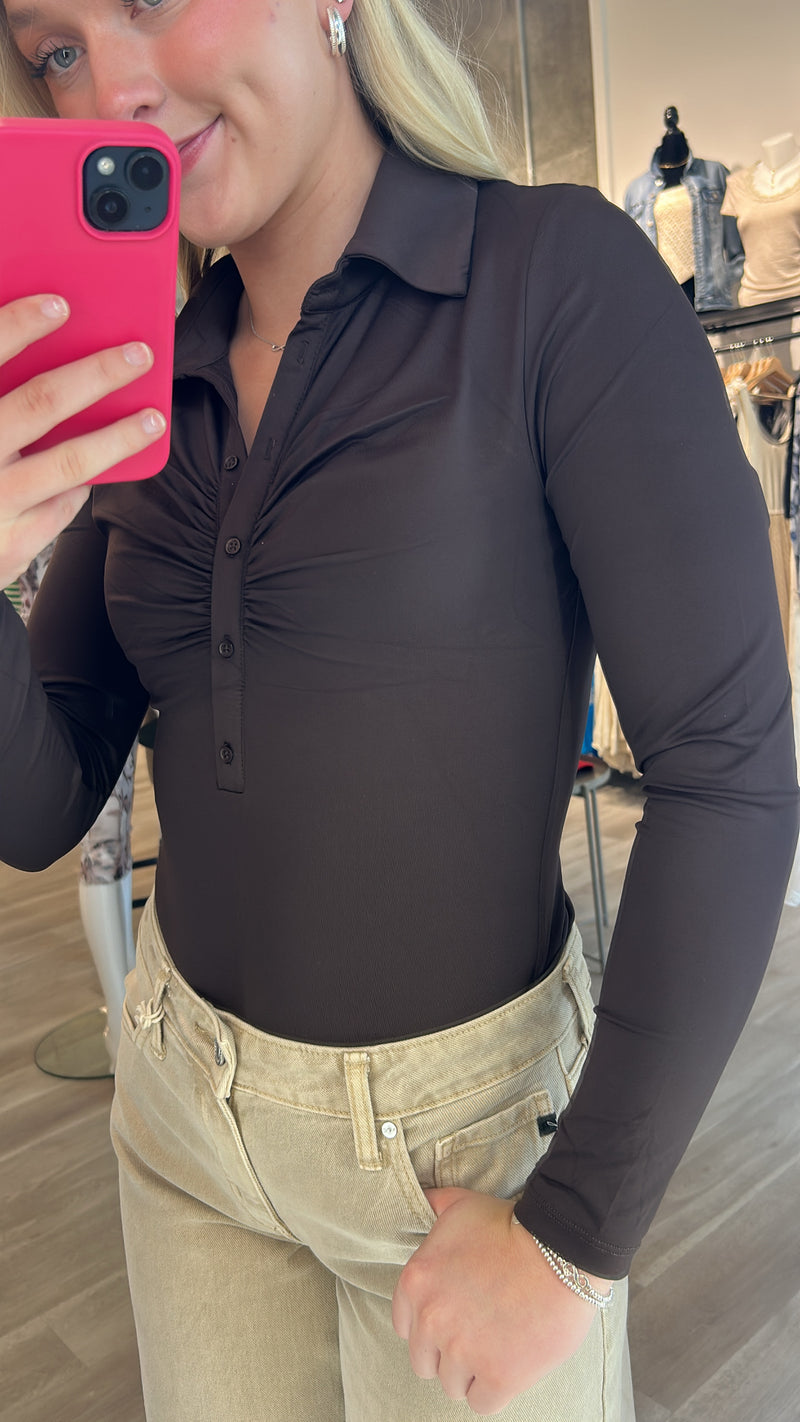 Shirred Button Top | 2 colours