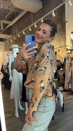 Horsey Time Button Up