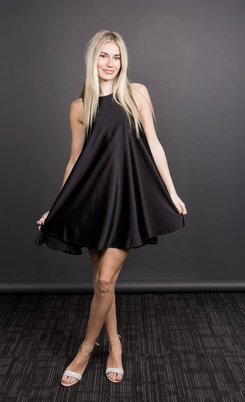 Flare Hem Mini Dress