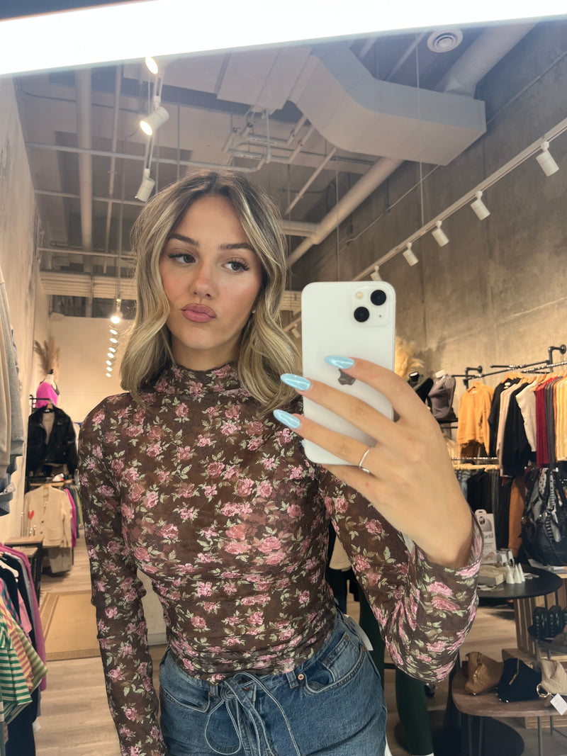 Mesh Floral Top | 2 colours