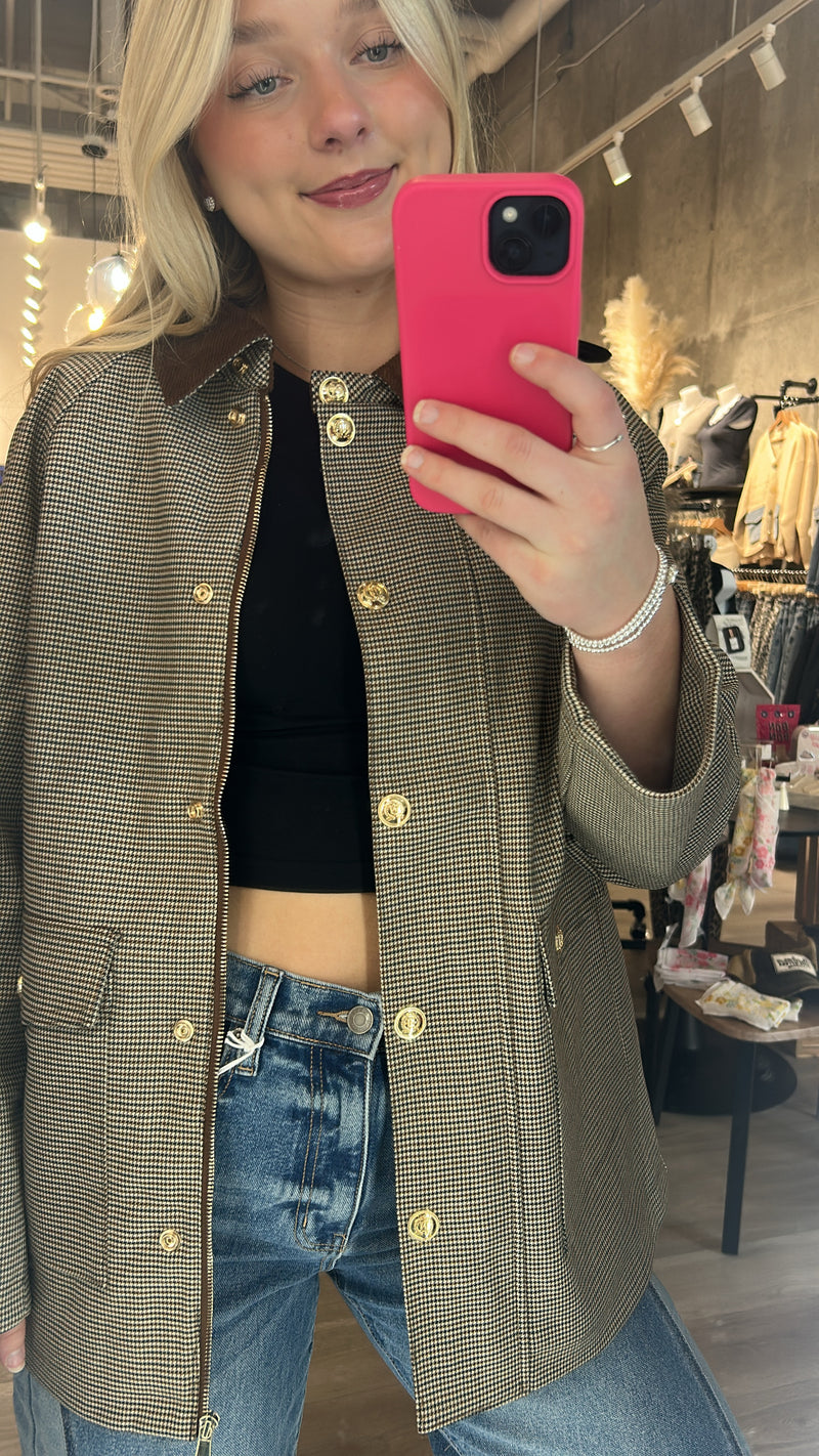Bea Houndstooth Jacket