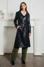 Vegan Flare Trench Coat