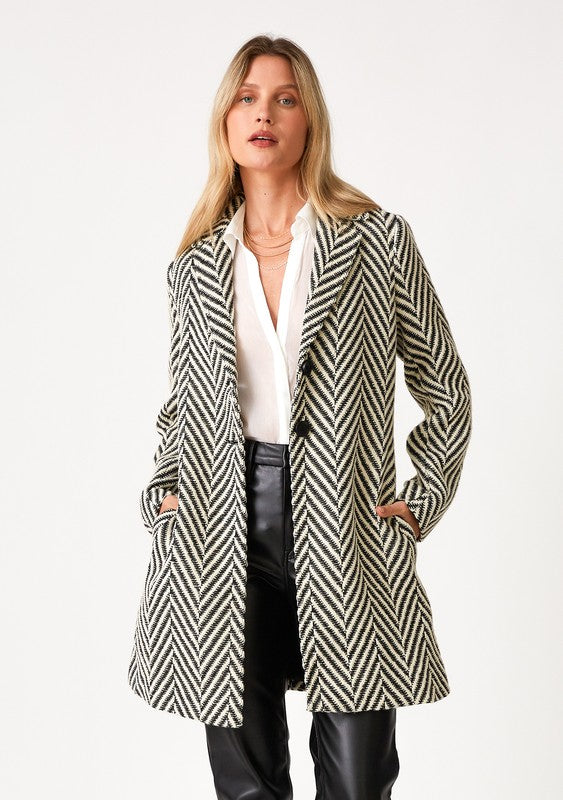 Uptown Chevron Coat