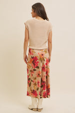 Fall Florals Satin Skirt