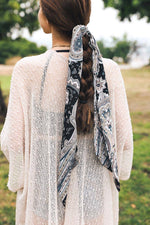 Paisley Neckerchief Scarf - Black