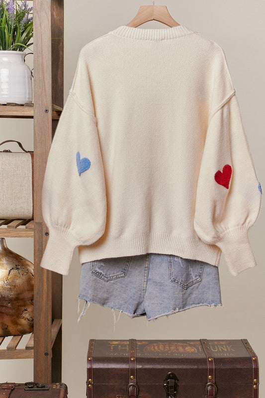 Coloured Hearts Sweater