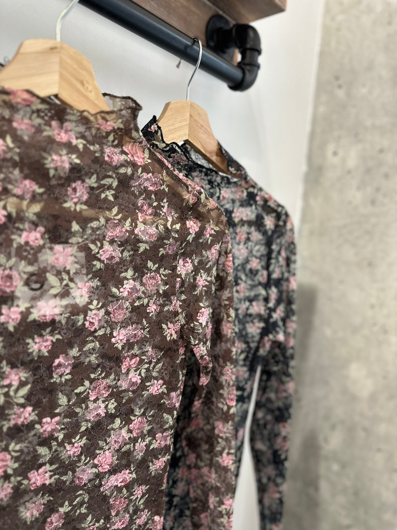 Mesh Floral Top | 2 colours