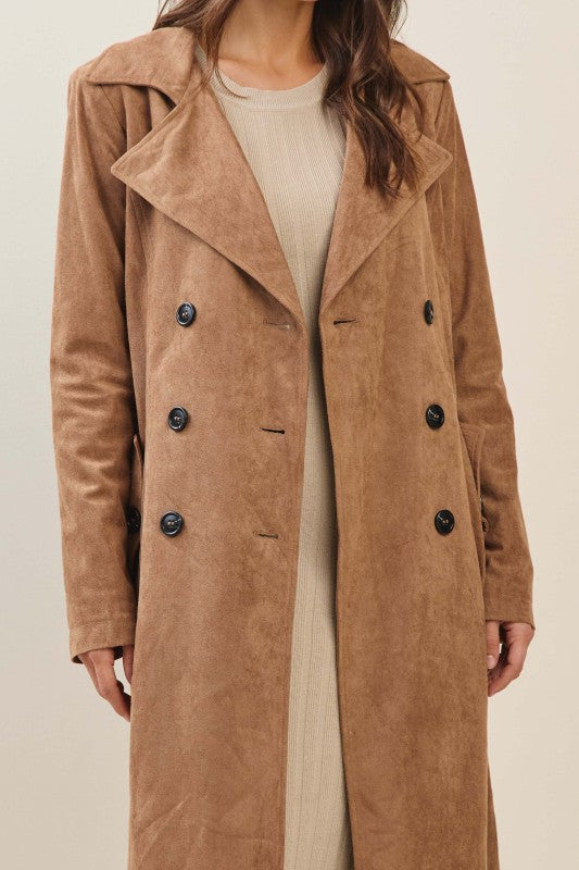 Timeless Suede Trench Coat
