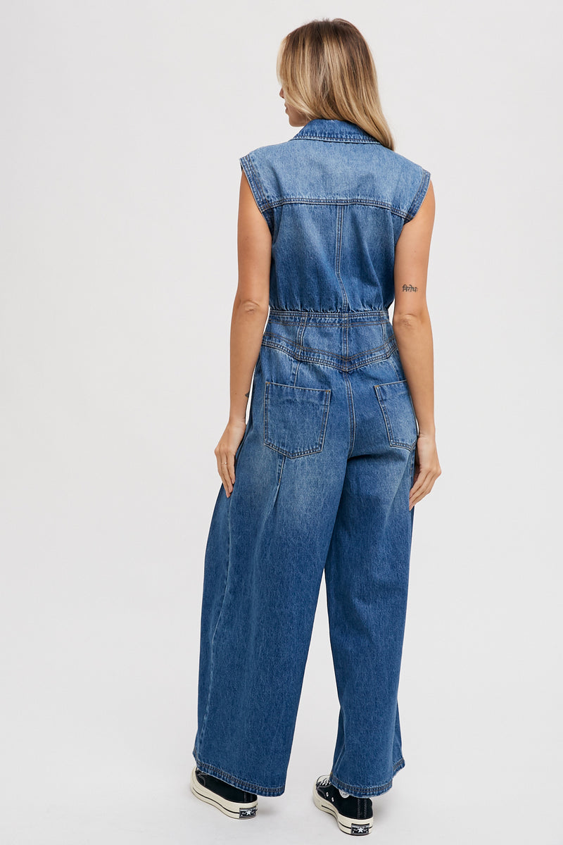 Trendsetter Denim Jumpsuit | 2 washes