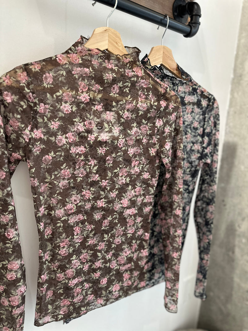 Mesh Floral Top | 2 colours