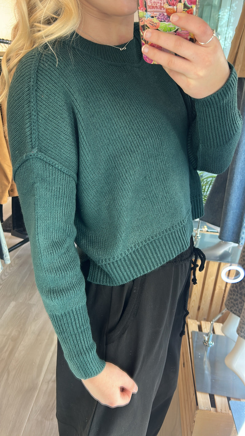 Deep Spruce Knit Sweater